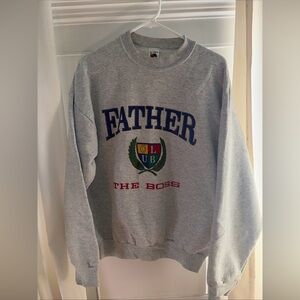 Father The Boss Dad Gray Sweatshirt Size XL